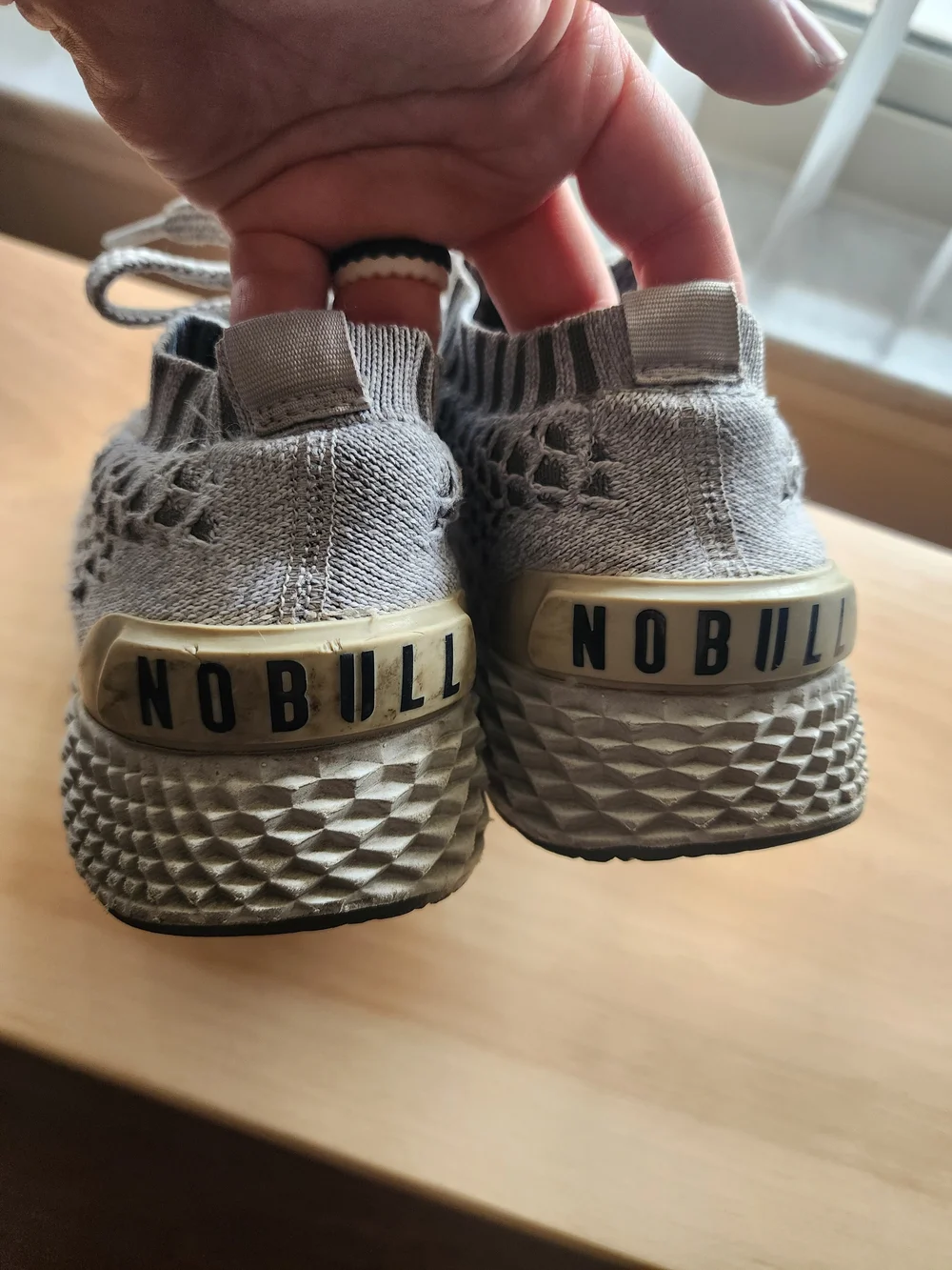 NOBULL Cool Grey Knit Runner Athletic Sneakers Womens 7.5